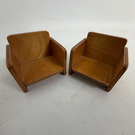 Mid-century modern miniature furniture set from the Soviet Union – Decorative Objects, Wood (photo 5 of 15)