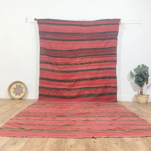 Authentic Berber Kilim Rug XXL – Handwoven in Morocco (360 × 170 cm)