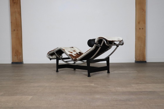 Image 1 of Cassina Lc4 Chaise Longue In Ponyskin By Le Corbusier, Charlotte Perriand, 1980S