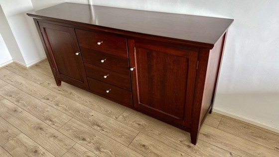Image 1 of Classic vintage espresso brown cherry wood sideboard