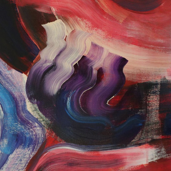 Image 1 of Abstract expressionistisch acrylschilderij BODY TO BODY