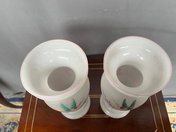 Pair of opaline glass vases. – Vintage (photo 5 of 5)