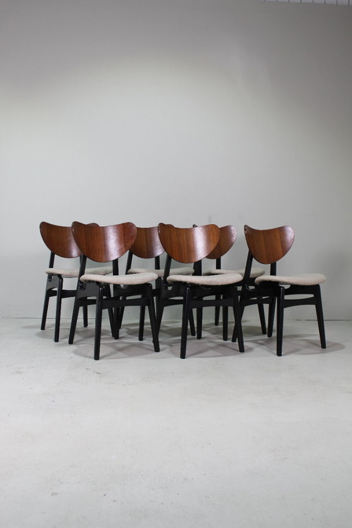 6x Vintage Esszimmerstühle G-plan, beige, 1960er Jahre