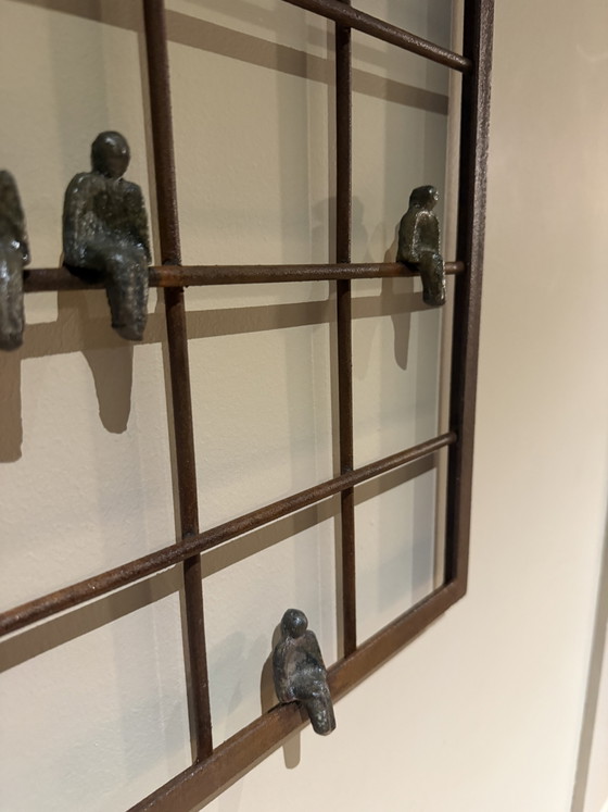Atemberaubende Bronze-Wandskulptur „Das Fenster“ von Erli Fantini für Gardeco – Bildhauerei (photo 4 of 7)