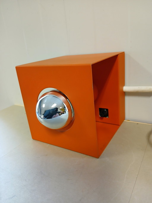 Lampe cubique vintage de l'ère spatiale par Philips Lampe cubique