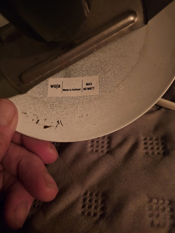 Image 1 of Lampada da terra vintage a spirale WOJA bianca.