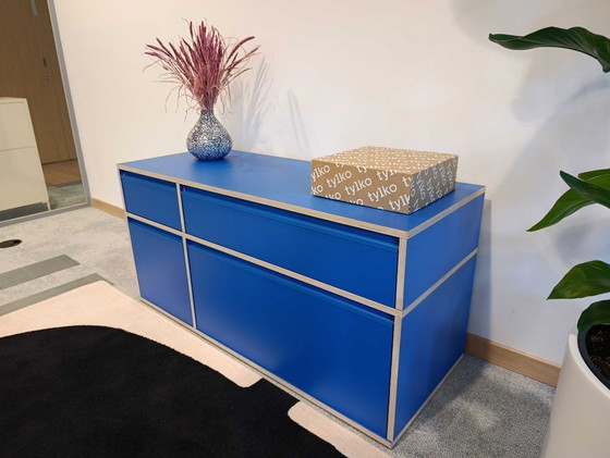 Image 1 of Buffet Tylko bleu à quatre tiroirs