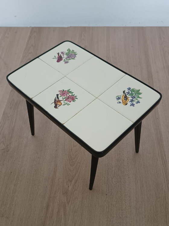 Image 1 of Table d'appoint Vaza Roden avec tableau en carreaux