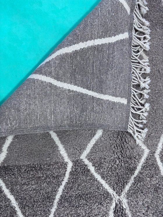 Tapis Beni Ouraine en laine naturelle tissé main traditionnelle 2/3 m – Aime Té, Wool (photo 4 of 10)