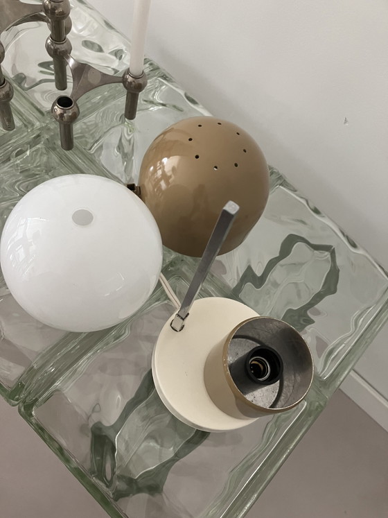 Very rare Italian 1960s lamp – GCME Pistoia, Table lamps, Metal, Glass (photo 9 of 12)