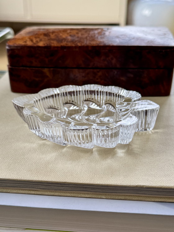 Image 1 of Bol en cristal vintage Cristal d’Arques en forme de feuille
