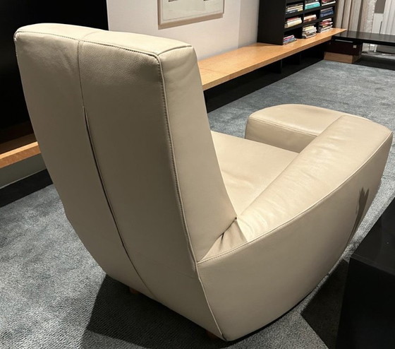 Fauteuil Longa + pouf – Label Van den Berg, Cuir (photo 5 of 5)