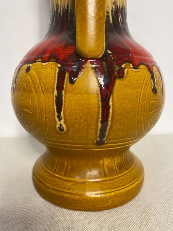 Vaso da terra Vintage KIL Liboje Fat Lava, Jugoslavia, anni '70, Vasi, Ceramica, Marrone (foto 7 di 14)