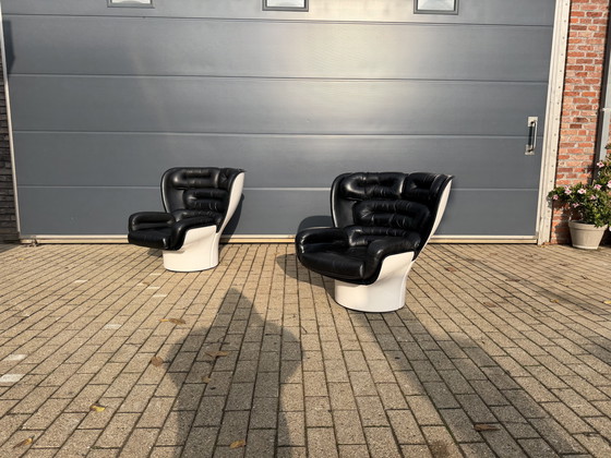 Image 1 of 2x 1st edition Comfort Joe Colombo Elda chairs Top condition!!