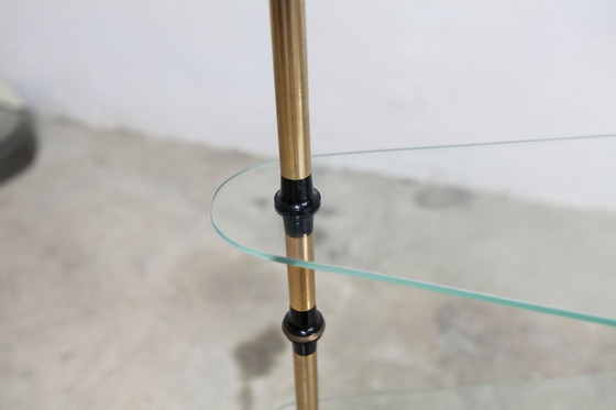 Image 1 of Étagère Présentoir Boulangerie Vitrine de Magasin en Verre et Laiton 1950