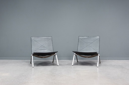 Fauteuils Kjaerholm PK22, 2x