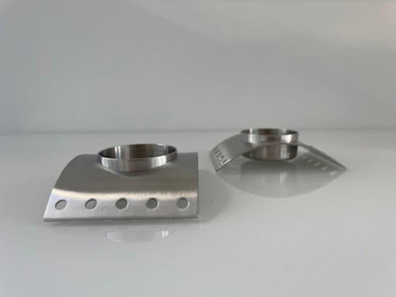 Image 1 of 2x Portacandele ZACK in acciaio inox