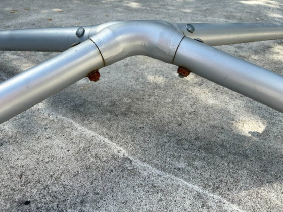Hangmat met aluminium standaard en dik gewatteerd kussen – Ligbed tuin, Polyester (photo 24 of 29)