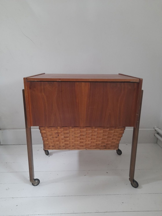 Small Scandinavian Teak Sewing Cabinet 60s – Storage cabinet, Wood (photo 4 of 8)
