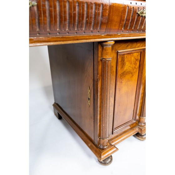 Image 1 of Large vintage desk of walnut 1890s