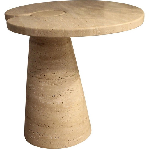 Table basse vintage en marbre blanc de Carrare, Italie 1970