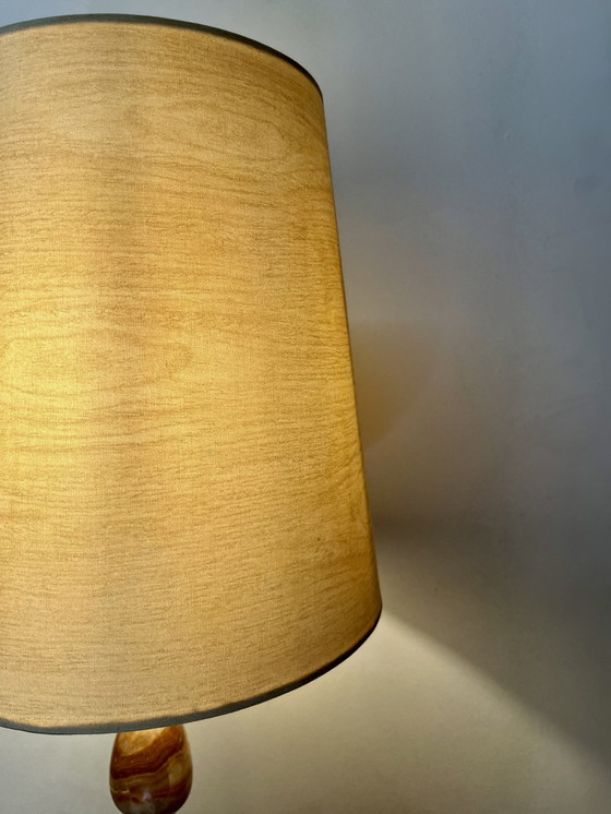 Image 1 of Vintage Mid - Century Marrón Imperial Marble Table Lamp