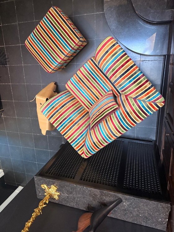 Schröno Vintage Sofa – Etro-Inspired Upholstery – Statement Design – Fauteuils, Textile (photo 6 of 7)