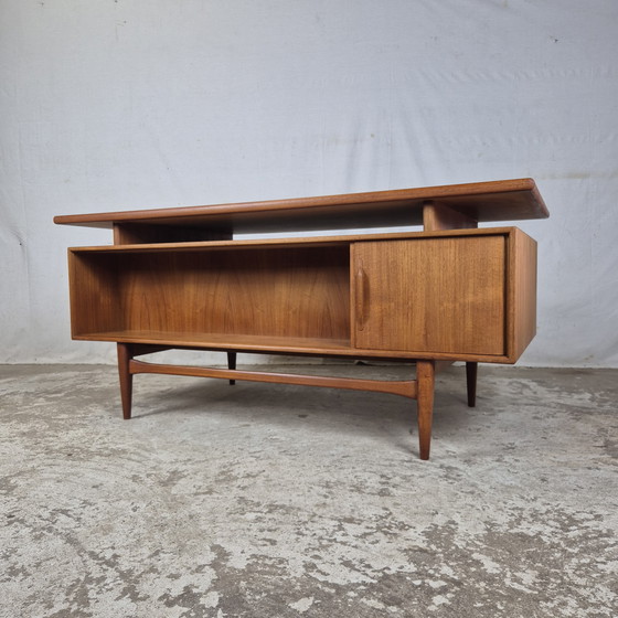 Image 1 of Heinrich Riestenpatt Vintage 1960s Danish Desk Teak