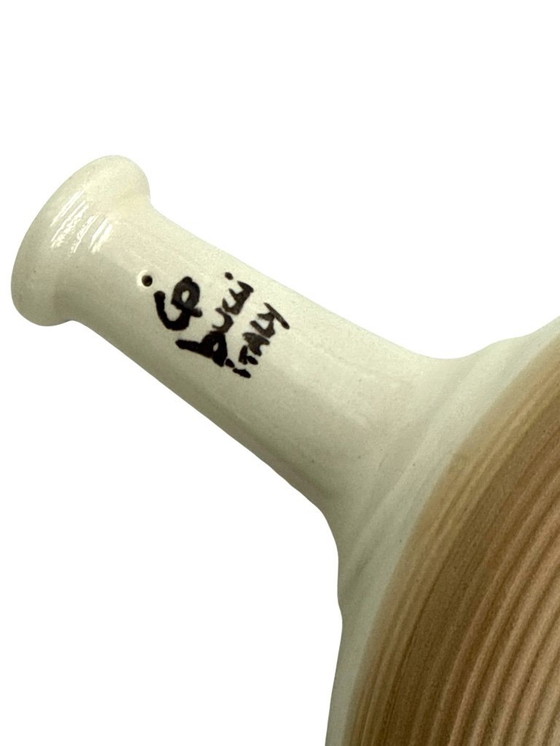 Image 1 of Teekanne aus cremefarbenem Kunststein im Mid-Century-Modern-Stil, Franco Bucci, Italien, ca. 1970