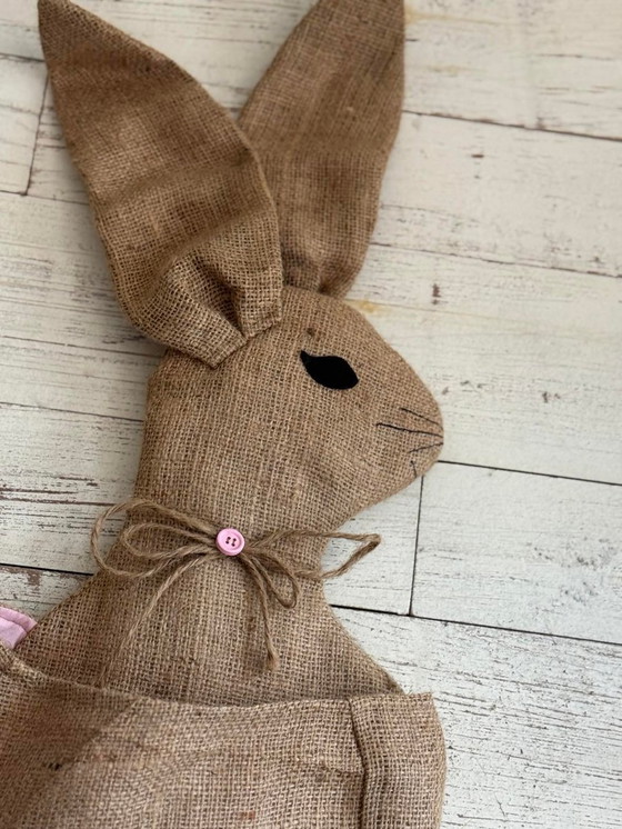 Lapin de Pâques en Jute, années 2010 – Objets déco, Rustic (photo 5 of 6)