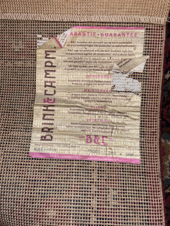 Image 1 of Tappeto vintage Brink en Campman 100% lana Kashmir