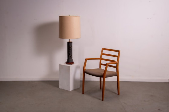 Image 1 of Pewter vase lamp circa 1970