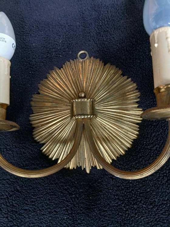 Maison Charles Soleil Bronze Wall Lights – Brass (photo 4 of 7)