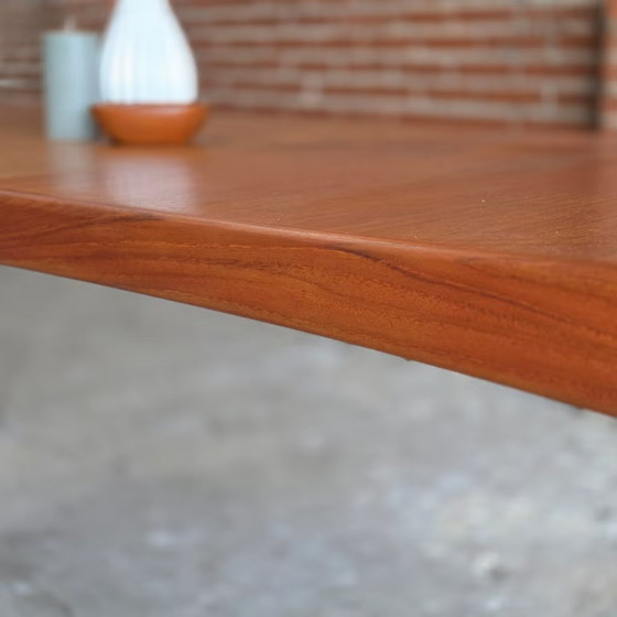 H.W. Klein, Bramin extendable dining table + 6 chairs teak 60's, Dining set, Wood, Brown (photo 11 of 22)