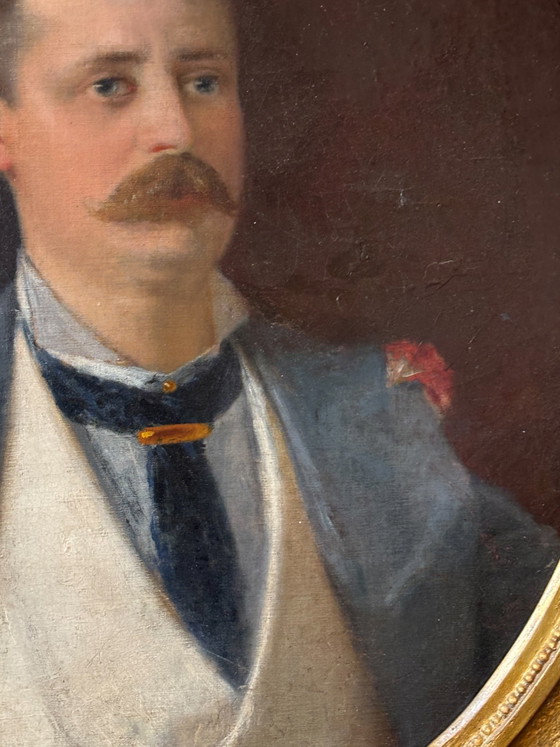 Oil on Canvas Portrait by Daniele Ranzoni, Late 19th Century – Paintings & Drawings (photo 8 of 11)
