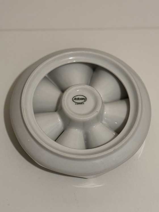 Image 1 of Calentador de tetera Arzberg Rechaud, portavelas de porcelana blanca