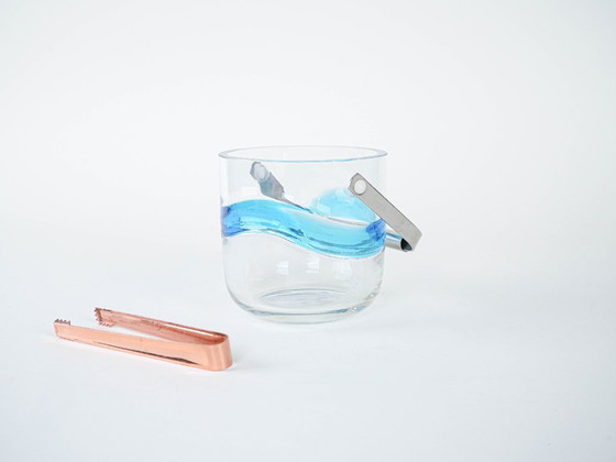 Image 1 of Glazen ijsemmer, Deens ontwerp, jaren 70, gefabriceerd door Holmegaard