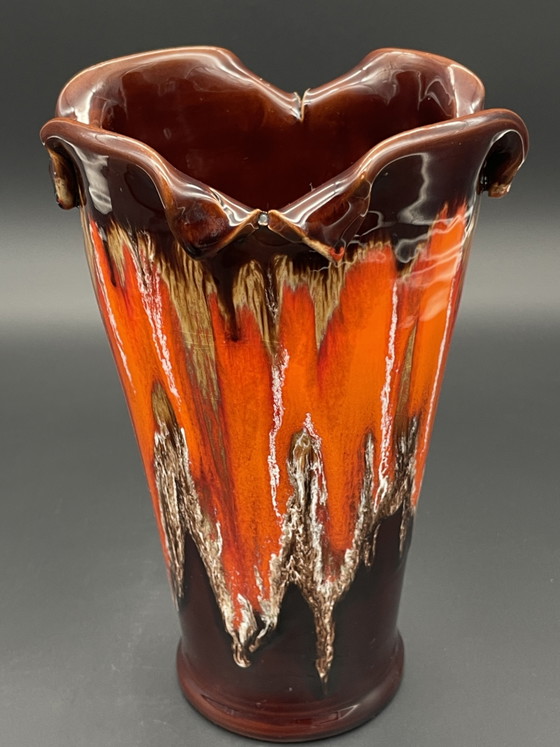 Vallauris Ceramic Vase in Handkerchief Shape, 1960s/70s (photo 4 of 8)