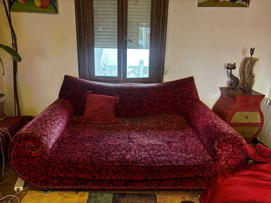 Image 1 of URGENTE – Divano Bretz Mammoth – velluto rosso – pezzo raro – €420