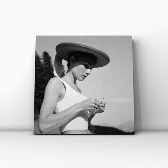 Image 1 of 1x For Sale: Fine art print - Audrey Hepburn at the Bürgenstock (circa 1954)