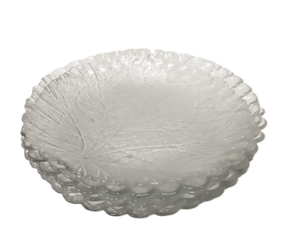 Image 1 of Set of 6 Vintage Glass Salad Plates