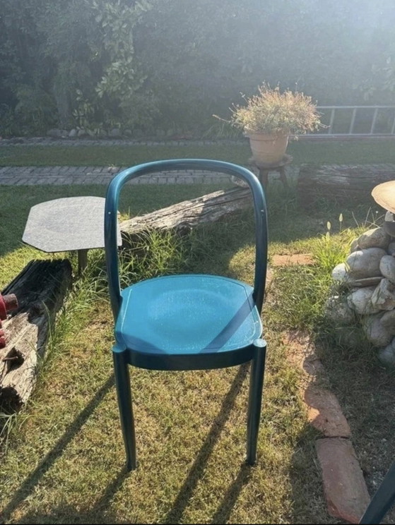 Pair of Moroso St. Mark Chairs by Martino Gamper, Ocean Blue, 2015, Chairs and lounge chairs, Wood (photo 4 of 14)
