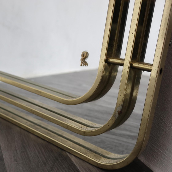 Image 1 of Romeo Rega-stijl Hollywood Regency-spiegel, moderne antiek uit de jaren 70