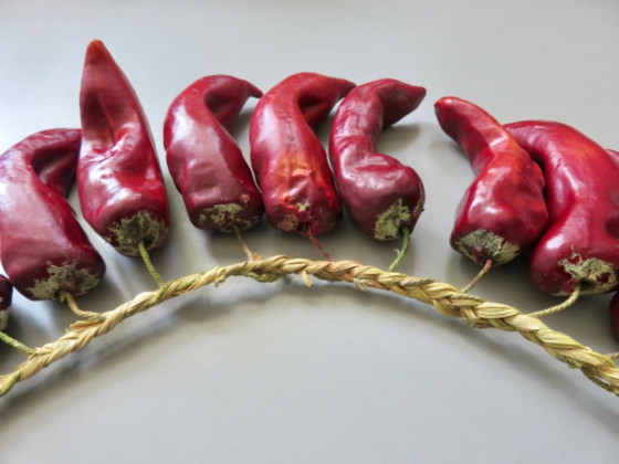 Image 1 of Corde de piments d'Espelette, Pays Basque, France, 60s'-70s'
