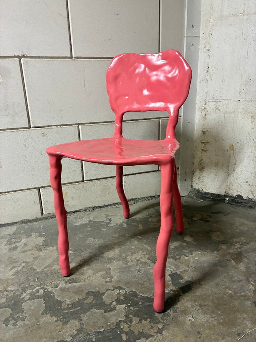 Maarten Baas, Clay Dining Chair Pink, Signed 2021 – eetkamerstoelen, Metal