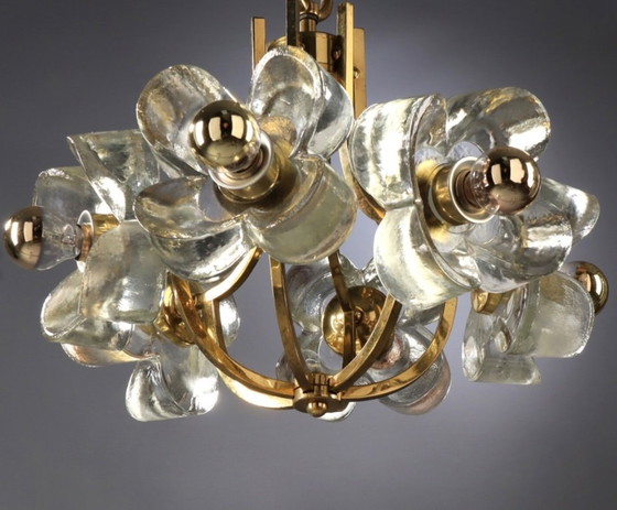 Image 1 of Lampadario tedesco in vetro pesante