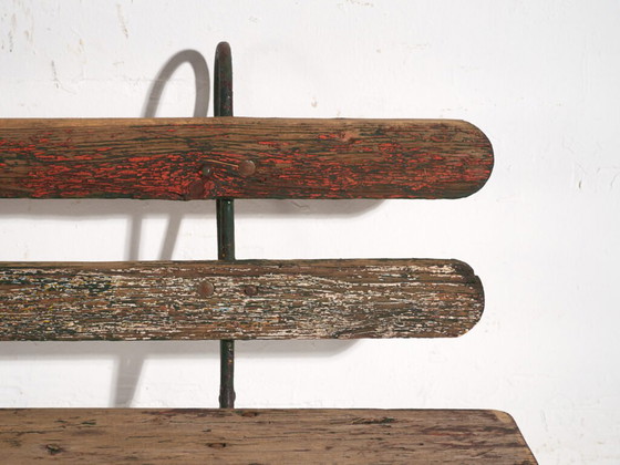 Panca antica in ferro e legno di pino – Europa Centrale, circa 1920 – Panche, Iron, Rustic (photo 35 of 40)