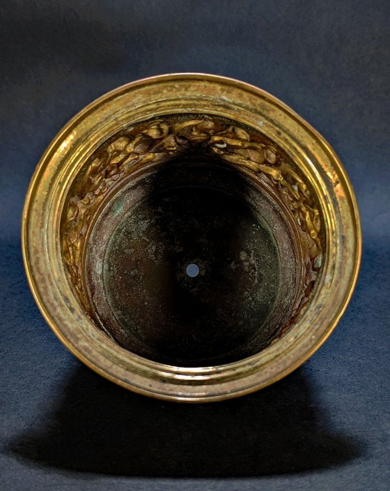 Small Brass Plant Pot Napoleon III – Metal (photo 5 of 8)