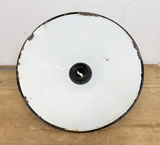 Image 1 of Lampada a sospensione industriale in smalto color petrolio, anni '60