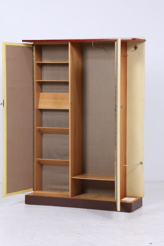 Image 1 of Appendiabiti da parete vintage | Mobiletto da ingresso di metà secolo | Appendiabiti anni &#39;60 | Con asta appendiabiti e scom